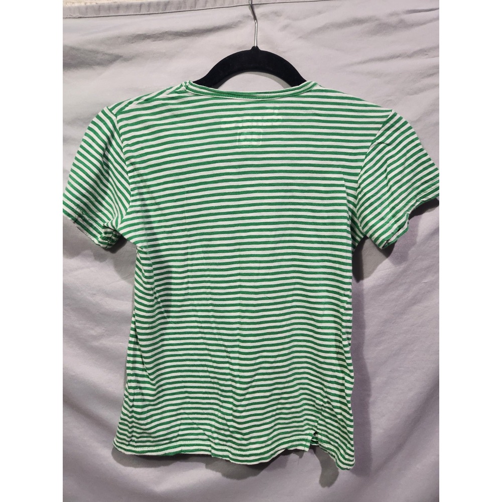 Danefae Kids Navy & Green Striped Biking Viking Basic Graphic Tee Sz 10‎ - Picture 2 of 6